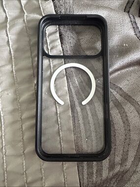 Otterbox Black Clear iPhone17 pro Max Case with White Ring Accent